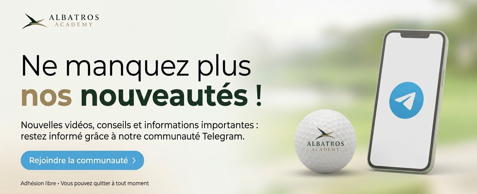 Rejoindre la communauté Telegram Albatros Academy